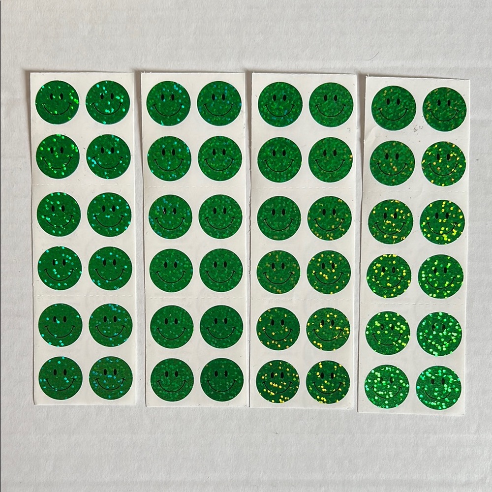 Sandylion Green Prismatic Happy Face Stickers
